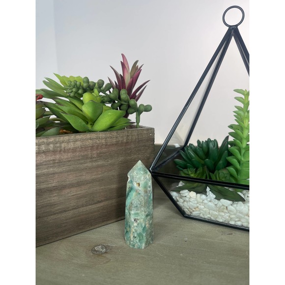 Phantom Fluorite Tower Polished Point Wand - Picture 9 of 10